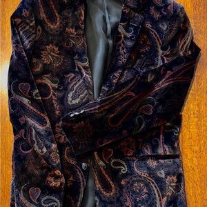 Etro Men’s Paisley Velvet Blazer 48 (38 US)